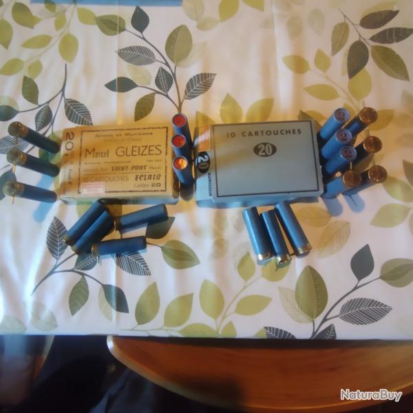 Cartouches a broche Cal 20