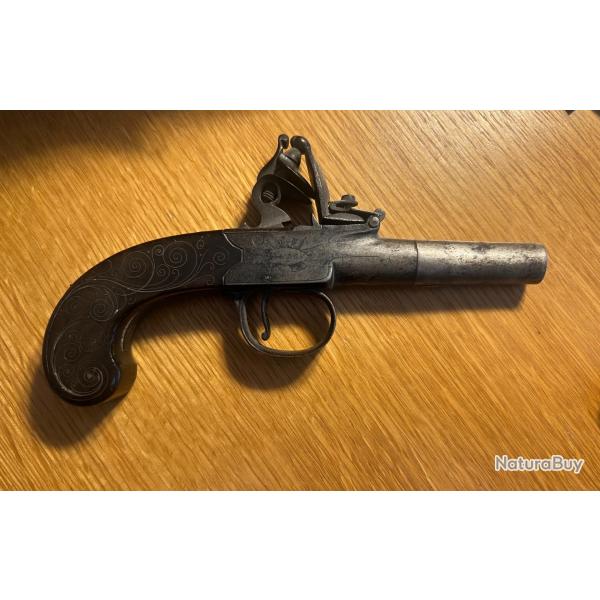 Pistolet � Coffre � Silex PERRY, London, fin XVIII