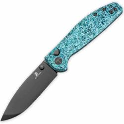 Couteau Bestechman Goodboy Jr. Lame Acier CPM MagnaCut Manche Titanium Green/Blue BTKMK10L