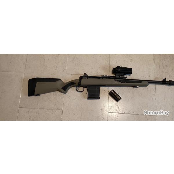 Carabine SAVAGE 110 Scout USA calibre 308W avec 2 chargeurs 5 et 10 munitions