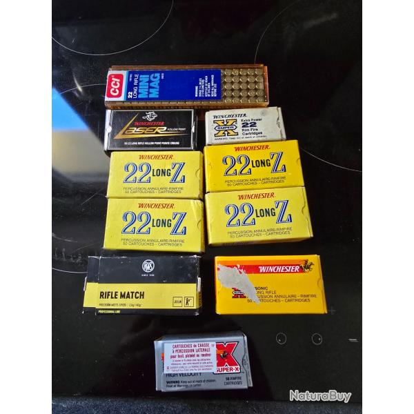 Lot de plus de 500 balles 22LR