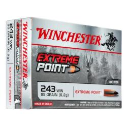 CARTOUCHE Winchester .243 Win. Extreme Point 95 gr boite de 20