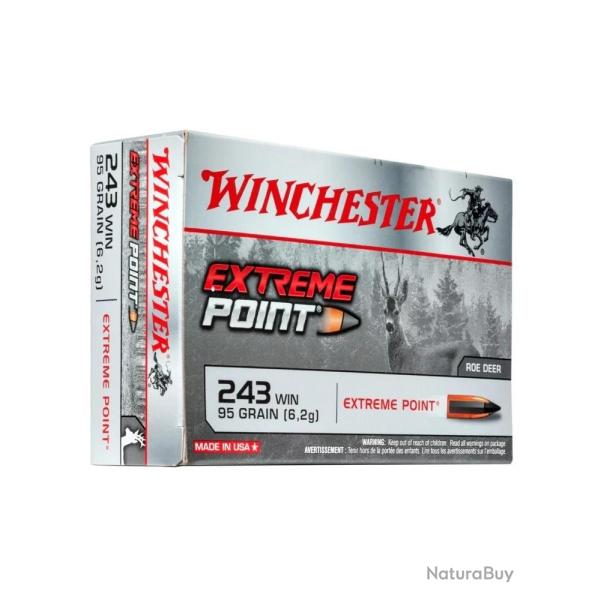 CARTOUCHE Winchester .243 Win. Extreme Point 95 gr boite de 20