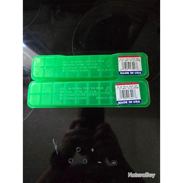 2 bo�tes rangement balles carabine