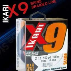 TRESSE IKARI X9 135M ORANGE 0.18mm - 19kg