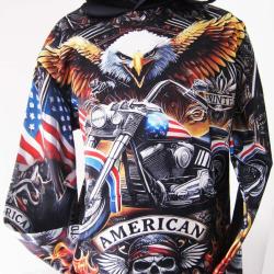 SWEAT A CAPUCHE AMERICAN MOTORCYCLE - R&eacute;f.02