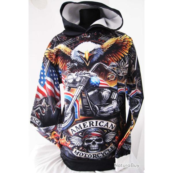 SWEAT A CAPUCHE AMERICAN MOTORCYCLE - R�f.02
