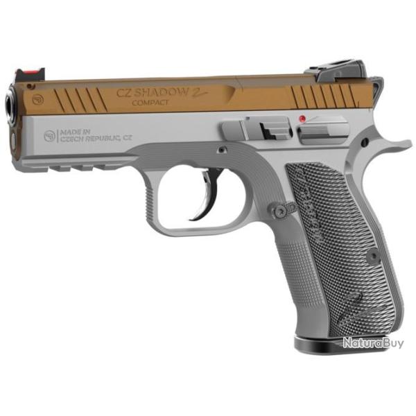 PISTOLET CZ 75 SHADOW 2 COMPACT INDUSTRIAL CALIBRE 9X19 GOLD