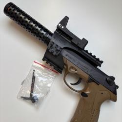 Pistolet &agrave; plombs Beretta Px4 storm 4,5m silencieux