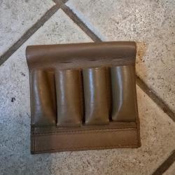 Pochette cuir 4 balles lisse