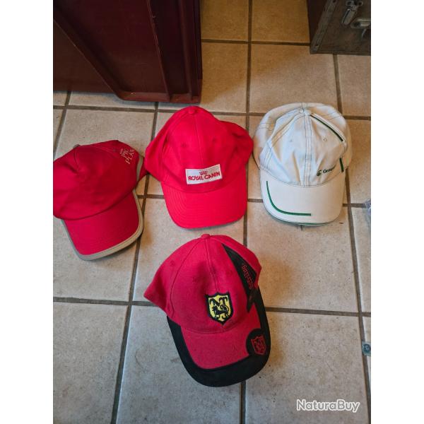 Lot 4 casquettes