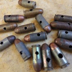 lot 14 11.43 colt 45 ww2 seconde guerre perc&eacute;e neutralis&eacute;e laiton  ou fer selon demande 45acp acp