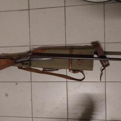Fusil juxtapos&eacute; &agrave; broches calibre 20 avec son &eacute;tui Jambon