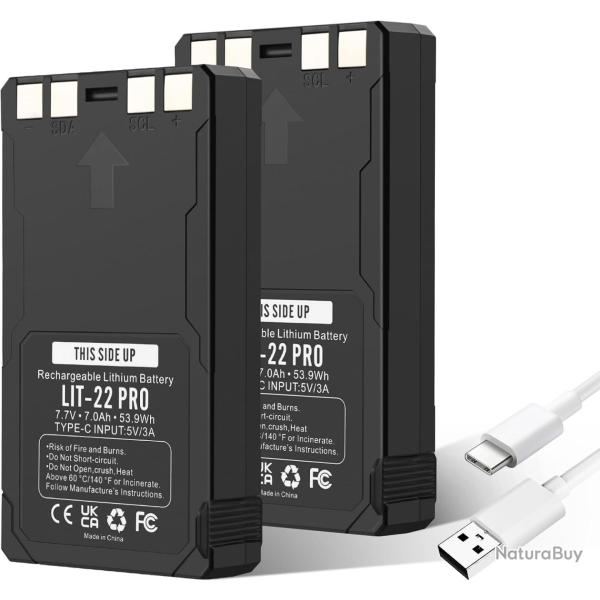 Lot de 2 Batterie Lit-22 Pro pour Spypoint s�rie Flex