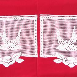 Rideaux brise vue " Hirondelle " crochet. Pi&egrave;ce unique neuve fait main.