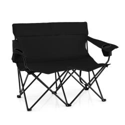 Chaise de camping double pliant pour 2 personnes 132 x 66 x 96 cm confort optimal ambiance cosy en