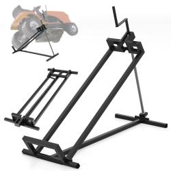Cric de tondeuse pliable pour tracteur tondeuse 122 x 49 x 20 cm r&eacute;glable et l&eacute;ger design en acier