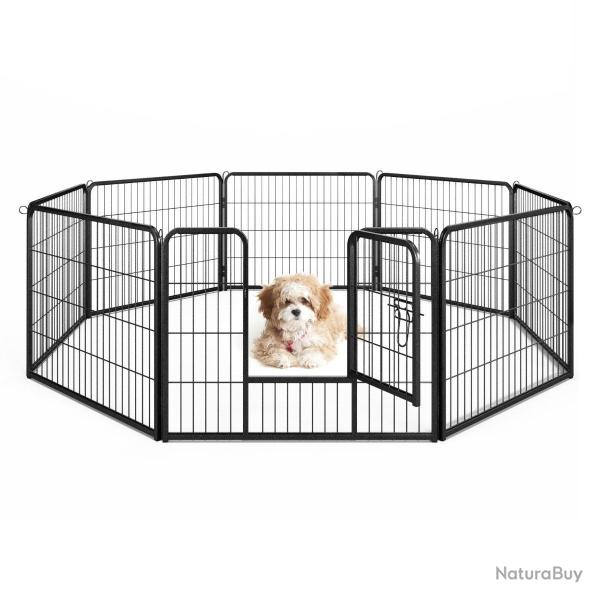 Enclos pour chiens lot de 8 panneaux 79 x 60 cm facile � assembler design robuste usage int�rieur e