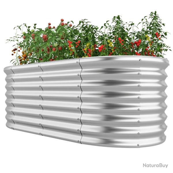 Jardini�re 165 x 80 x 60 cm fond ouvert circulation d'air optimale style contemporain en m�tal arge