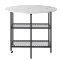 Table pliante mobile pour 2 &agrave; 4 personnes 100 x 100 x 80 cm rangement pratique et roulettes verroui