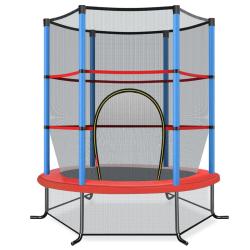 Trampoline de jardin hexagonal 165 x 165 x 161 cm s&eacute;curis&eacute; haute &eacute;lasticit&eacute; ambiance ext&eacute;rieure en