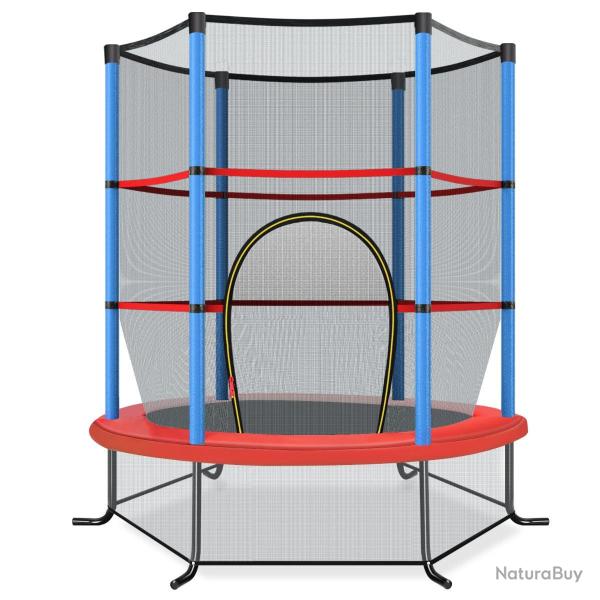 Trampoline de jardin hexagonal 165 x 165 x 161 cm s�curis� haute �lasticit� ambiance ext�rieure en