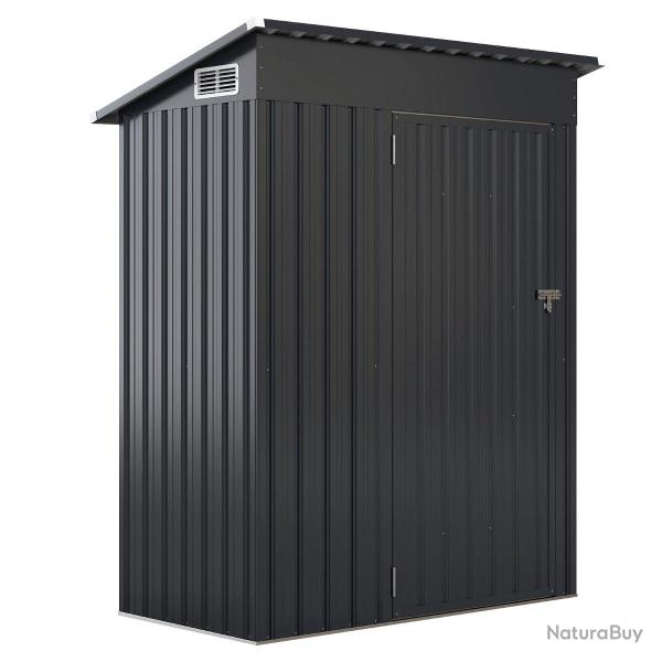 Abri de rangement toutes saisons 150 x 90,5 x 185 cm avec ventilation toit en pente style moderne e