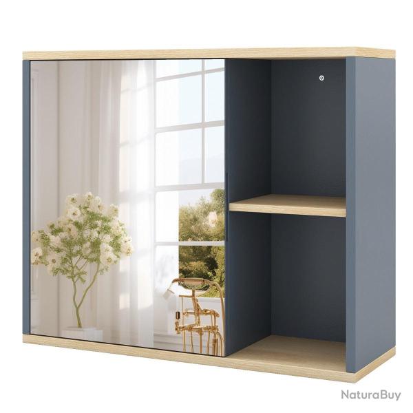 Armoire � pharmacie murale 60 x 20 x 50 cm avec miroir haute d�finition et �tag�res ajustables mode