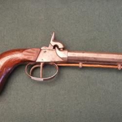 Pistolet &agrave; percussion &agrave; double canon (A277)