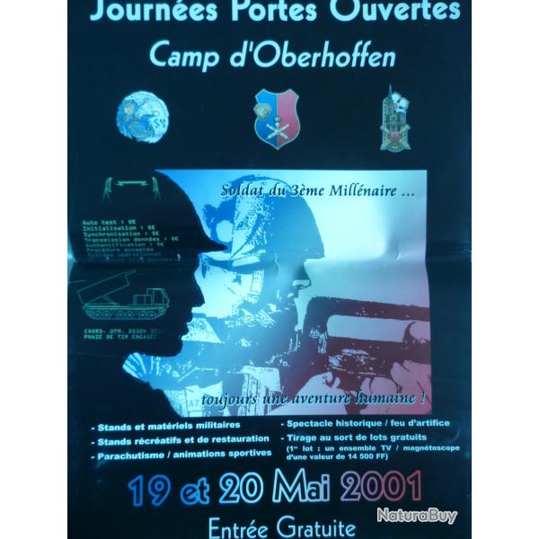 Affiche Journ�es Portes Ouvertes - Camp d'Oberhoffen - 19 et 20 mai 2001 - 12�meRA et 54�meRT