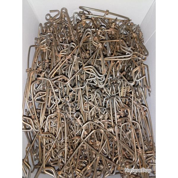 Lot de 260 palangres � pivot en acier inoxydable