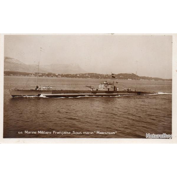 CPA - Marine de Guerre - SOUS-MARIN " MARSOUIN " - N�6001