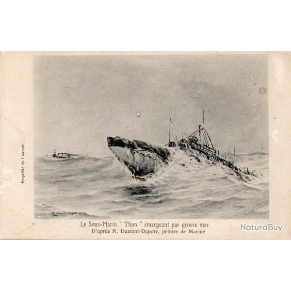 CPA - Marine de Guerre - SOUS-MARIN " Thon " - N�6002
