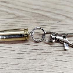 porte clef cartouche 9mm couleur laiton