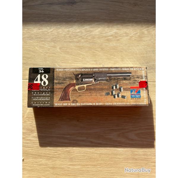 48 charges propulsives pour r�pliques d'armes anciennes cal 36