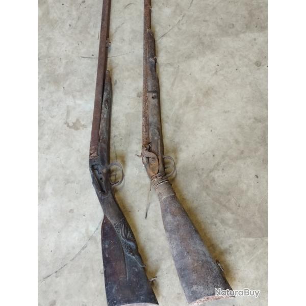 2 fusils � broche pour pi�ces ou � restaurer