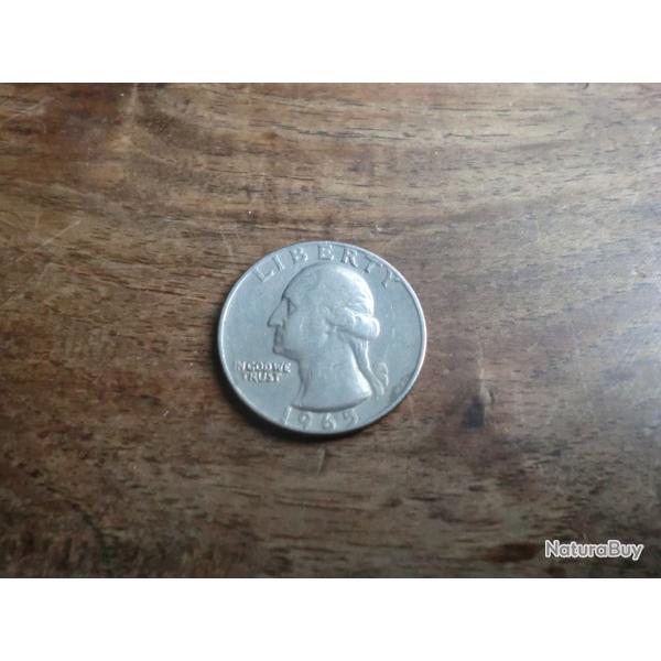 monnaie quarter dollard 1965