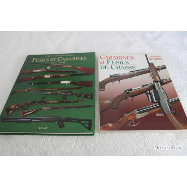 Lot 2 livres Fusils et carabines