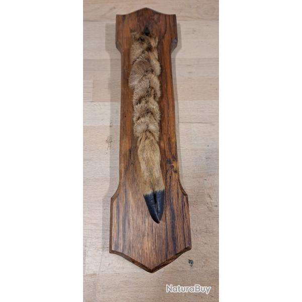 Patte de chevreuil tress�e sur socle