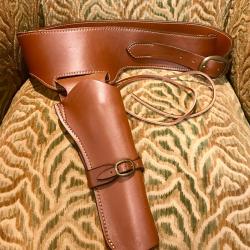Ceinturon western des ann&eacute;es 80 pour COLT 1851 1860 1873 REMINGTON 1858 SPENCER STARR