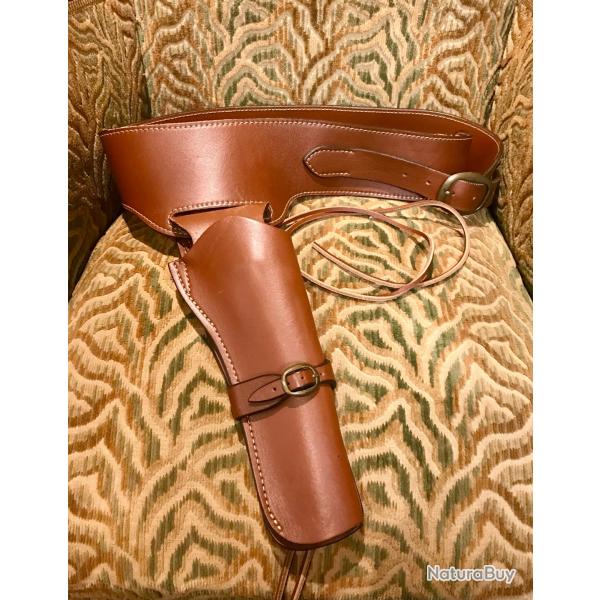 Ceinturon western des ann�es 80 pour COLT 1851 1860 1873 REMINGTON 1858 SPENCER STARR