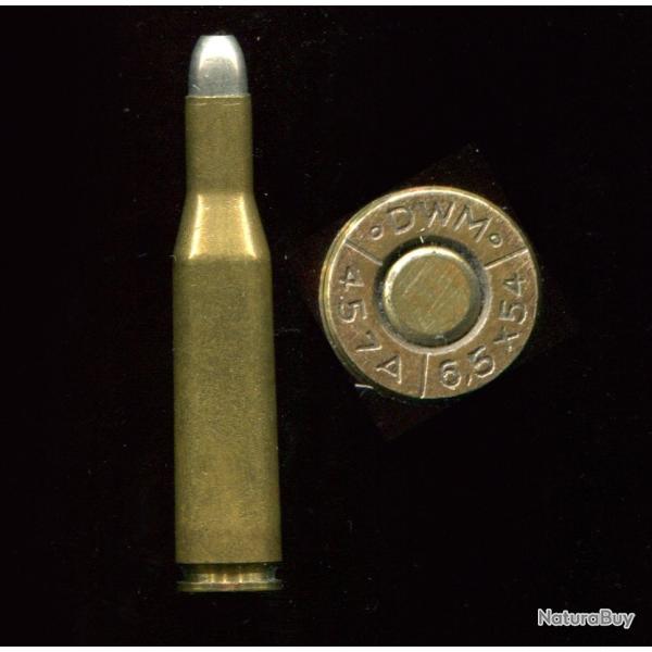 6.5 x 54 Mauser K (court) - RARE calibre allemand - marquage : DWM/457A/6.5x54/