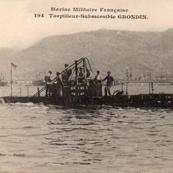 CPA -Marine de Guerre -  Torpilleur - Submersible " GRONDIN "- N&deg;6005