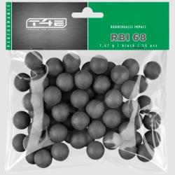 Billes caoutchouc noyau d'acier Calibre 68 RBI x50
