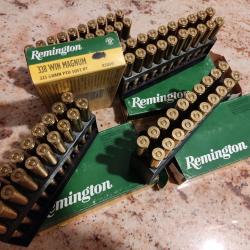 4 boites de 20 Munitions REMINGTON Soft point Cal 338 Win Mag 250Gr