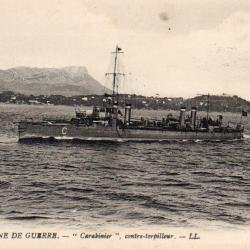 CPA -Marine de Guerre -  Contre - Torpilleur " Carabinier " - N&deg;6011