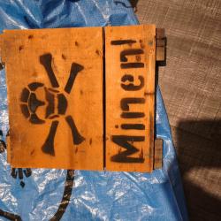 Panneau en bois allemand "attention mine" (copie)