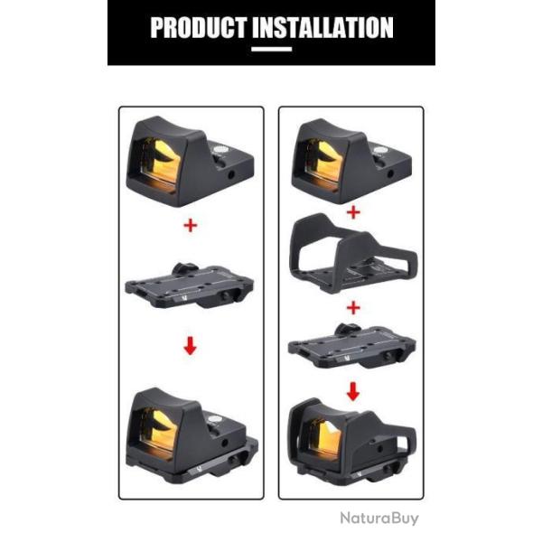 Montages fixes complets Universel point Rouge diff�rents model ! docteur trijicon vortex etc..