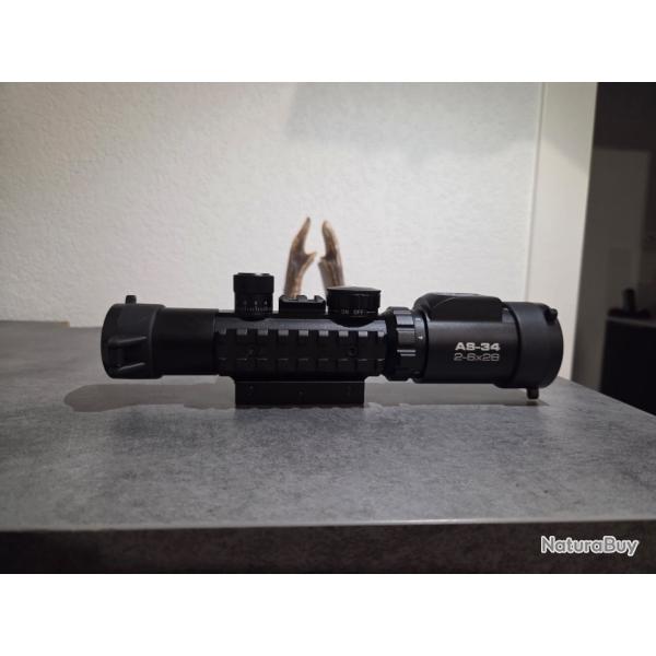 LUNETTE KONUS AS34 2-6X28 ILLUMIN�E