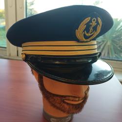 Ancienne casquette d'officier de la Marine Nationale - Lieutenant de Vaisseau